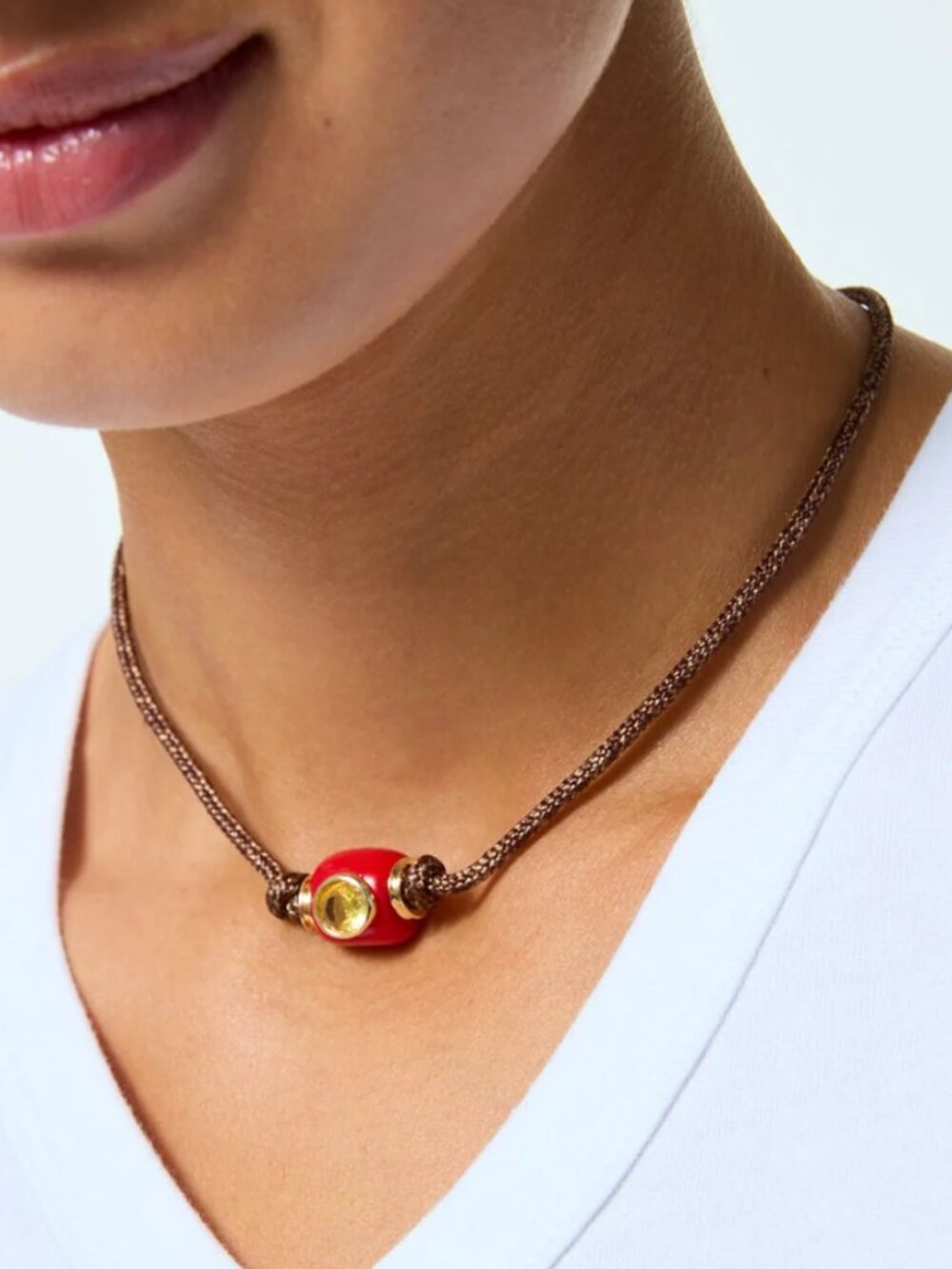 Roxanne Assoulin The Coral Tube Cord Necklace